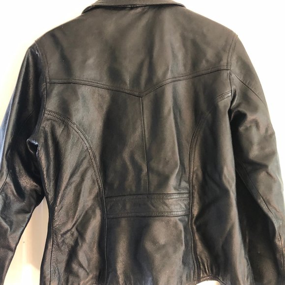 Vintage Leather Jacket Women's Size M - Picture 4 of 4